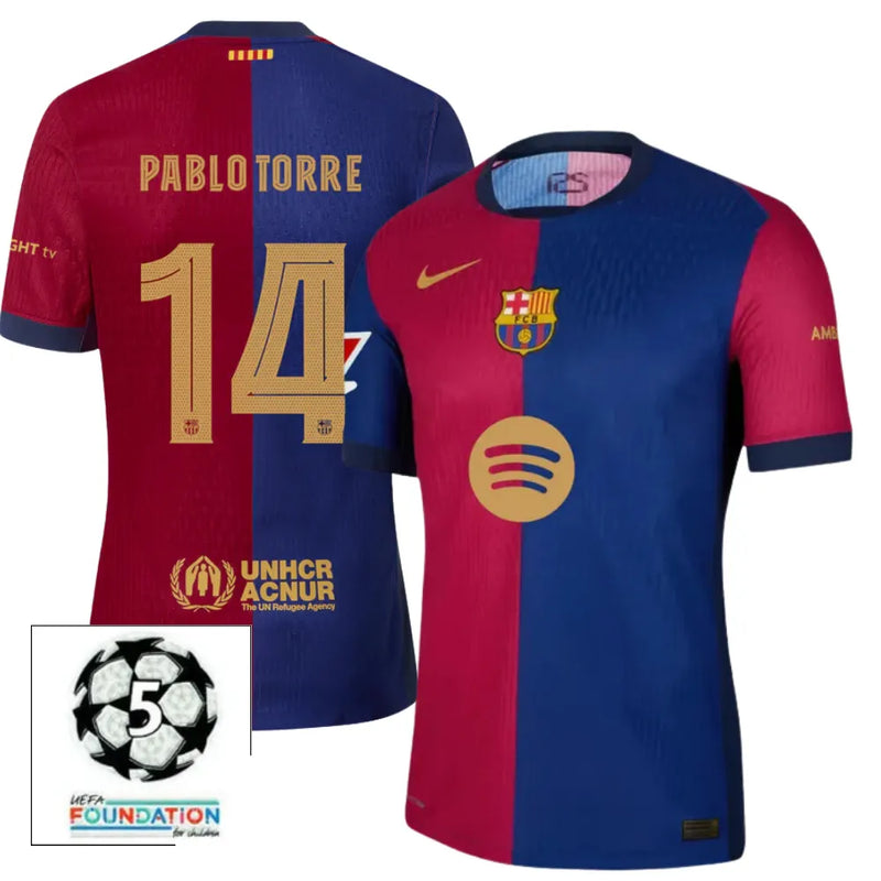 #14 PABLO TORRE Camiseta Hombre Primera Equipación 24/25 FC Barcelona