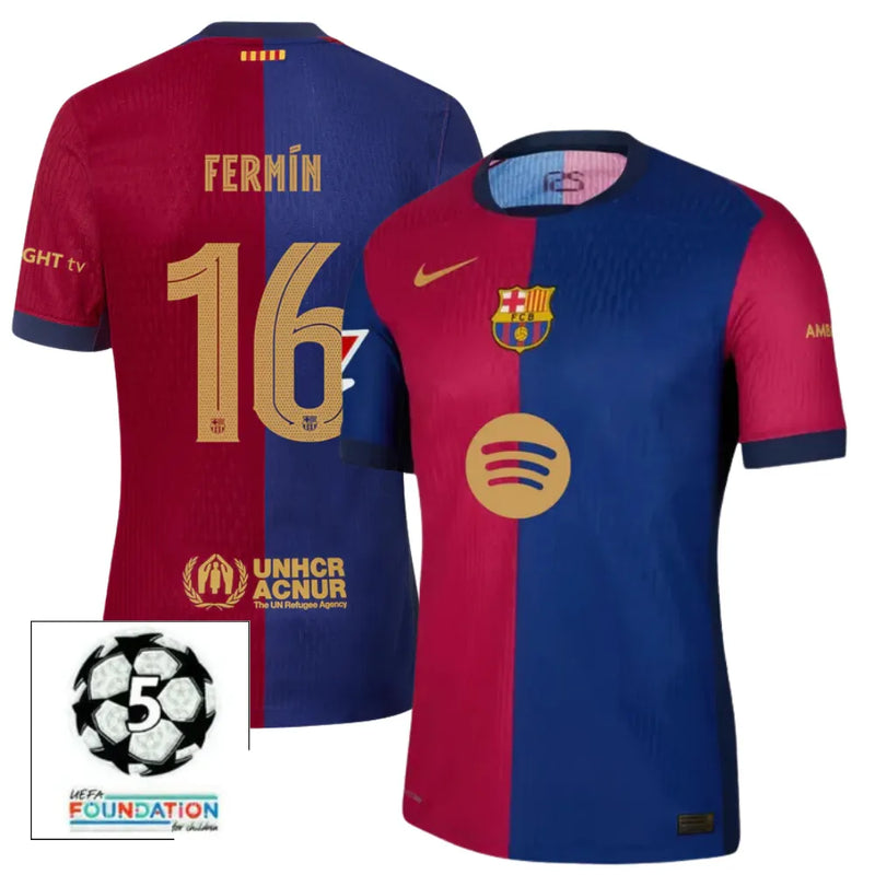 #16 FERMÍN Camiseta Hombre Primera Equipación 24/25 FC Barcelona