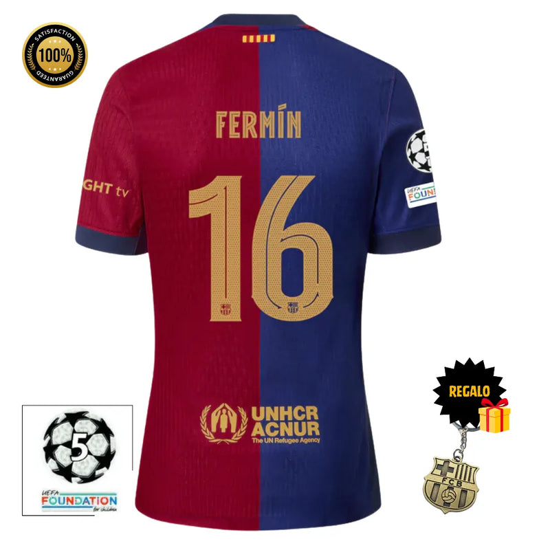 #16 FERMÍN Camiseta Hombre Primera Equipación 24/25 FC Barcelona