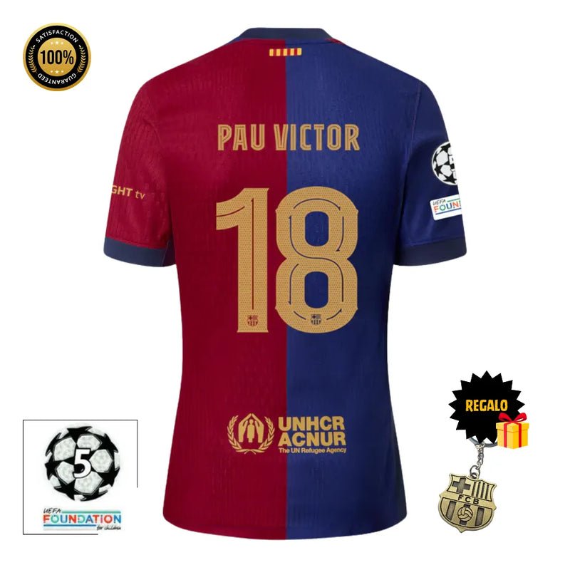 #18 PAU VÍCTOR Camiseta Hombre Primera Equipación 24/25 FC Barcelona