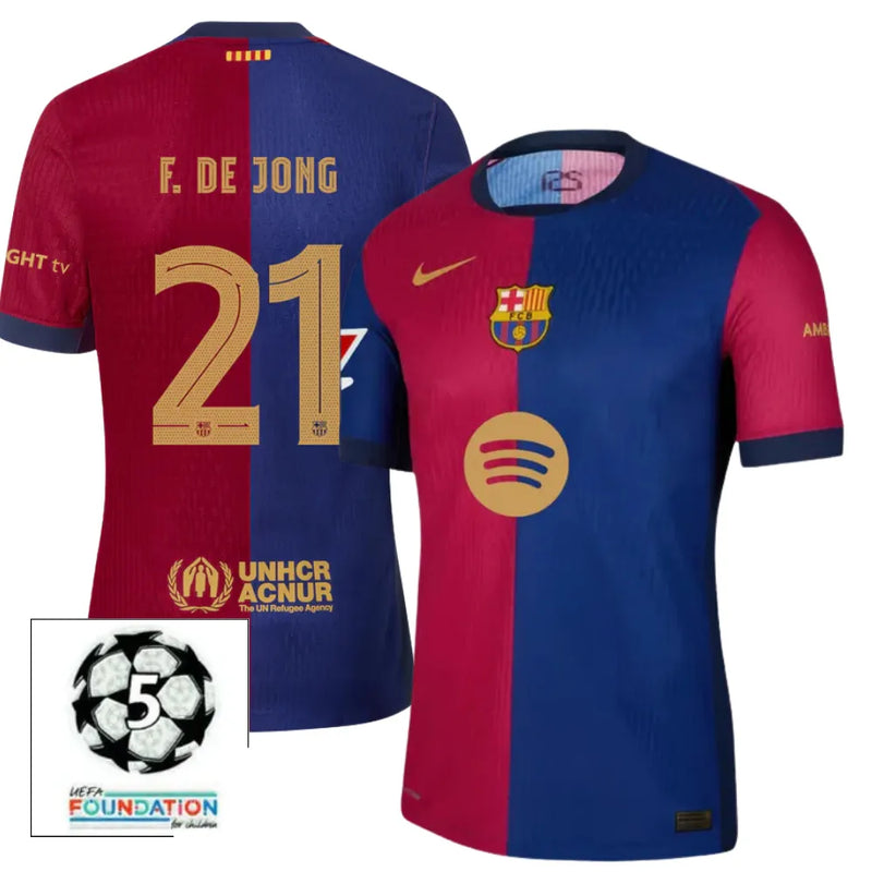 #21 F. DE JONG Camiseta Hombre Primera Equipación 24/25 FC Barcelona