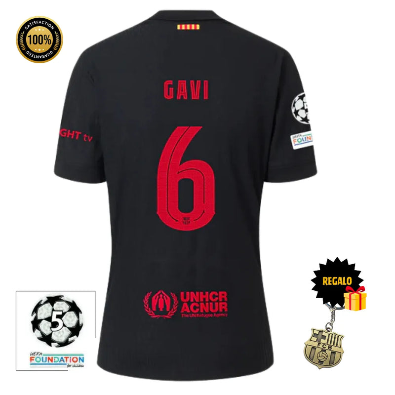 #6 GAVI  Camiseta Hombre Segunda Equipación 24/25 FC Barcelona