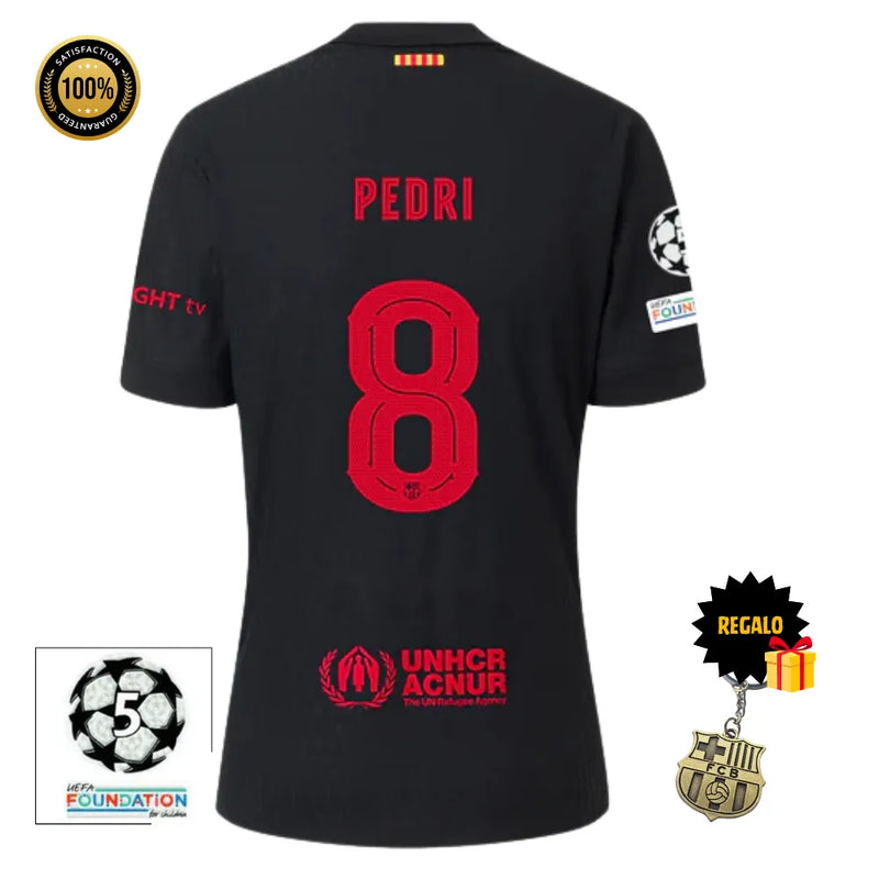 #8 PEDRI Camiseta Hombre Segunda Equipación 24/25 FC Barcelona